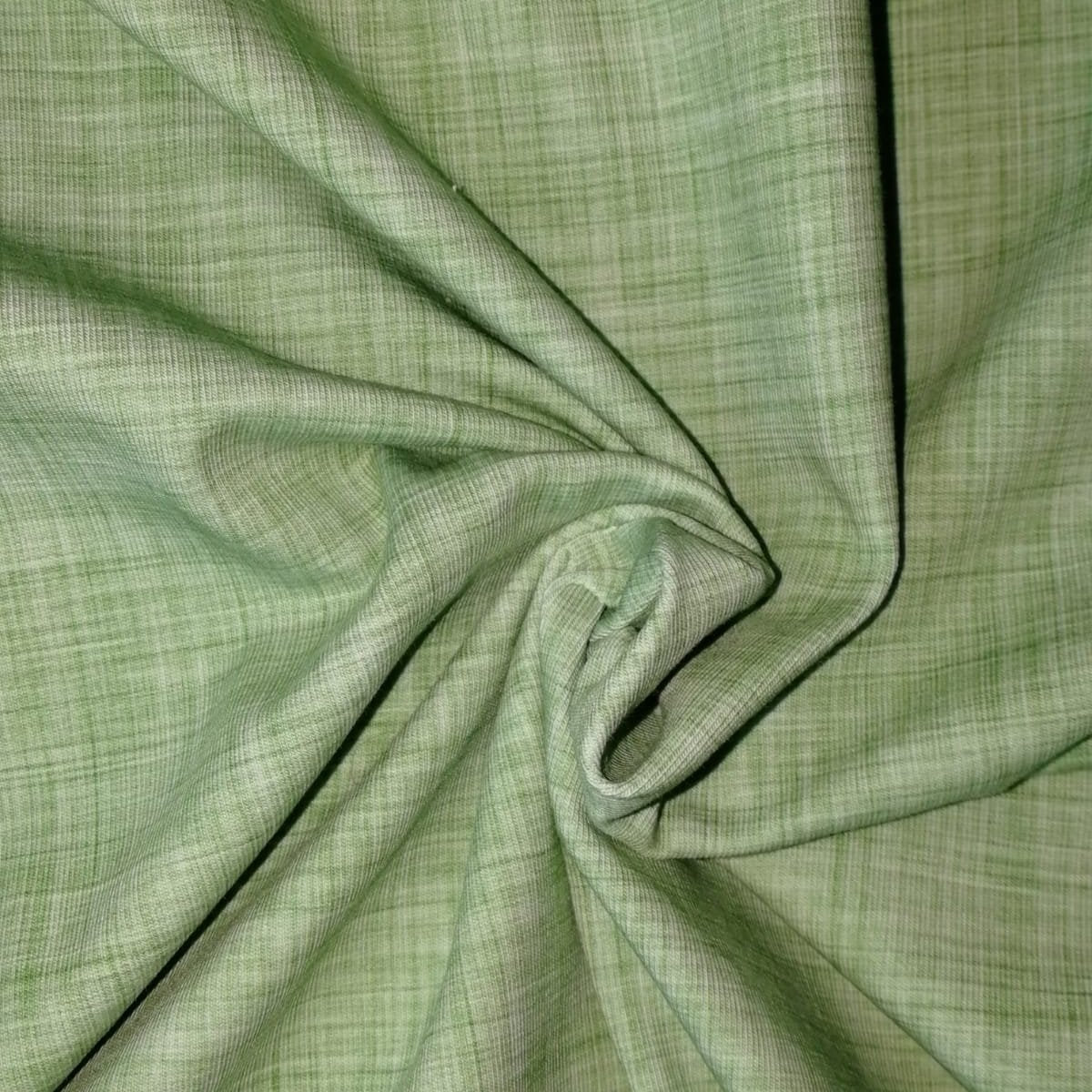 Jersey élégant vert pastel – aspect lin 