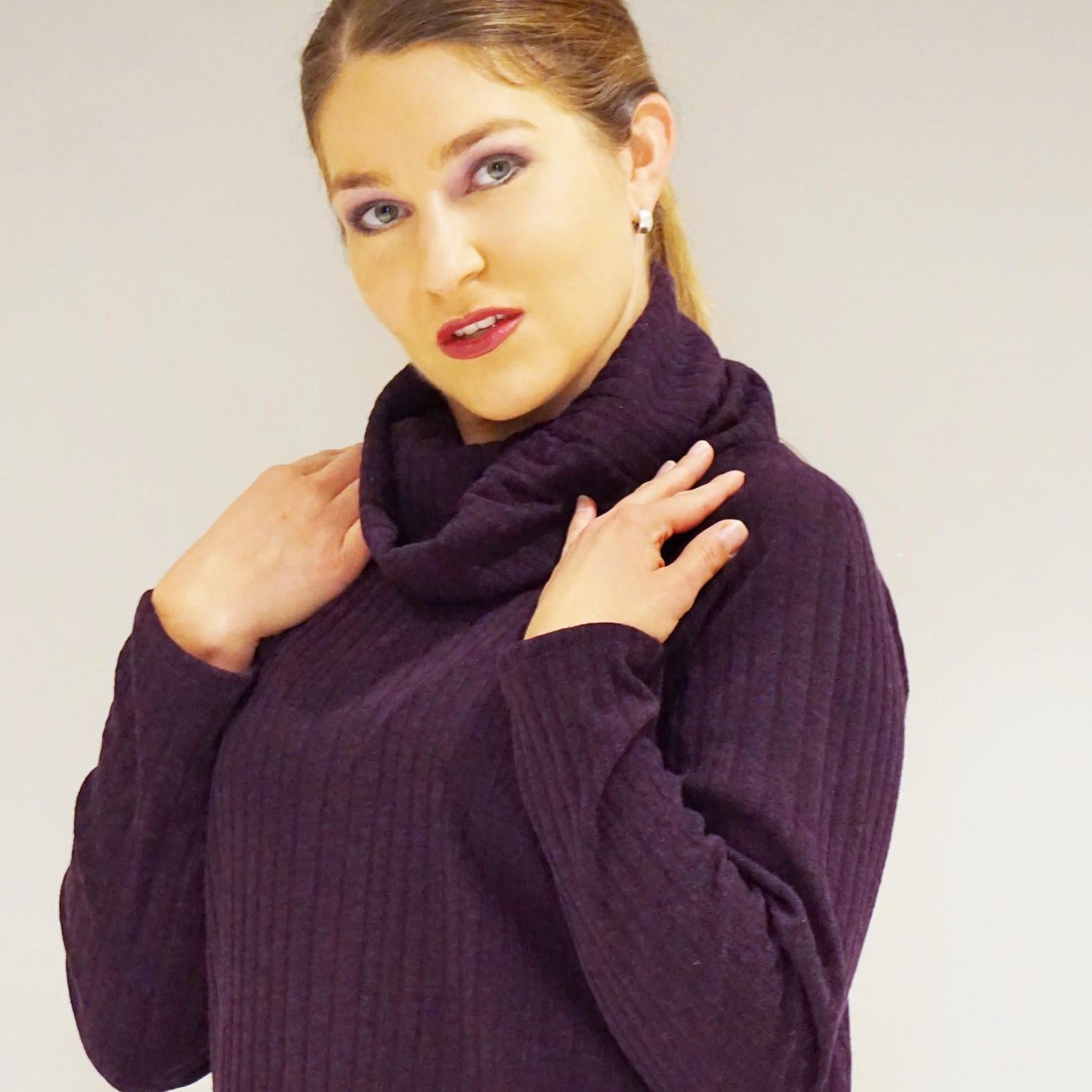 Turtleneck Add ON to Raglan Shirt Dahlia