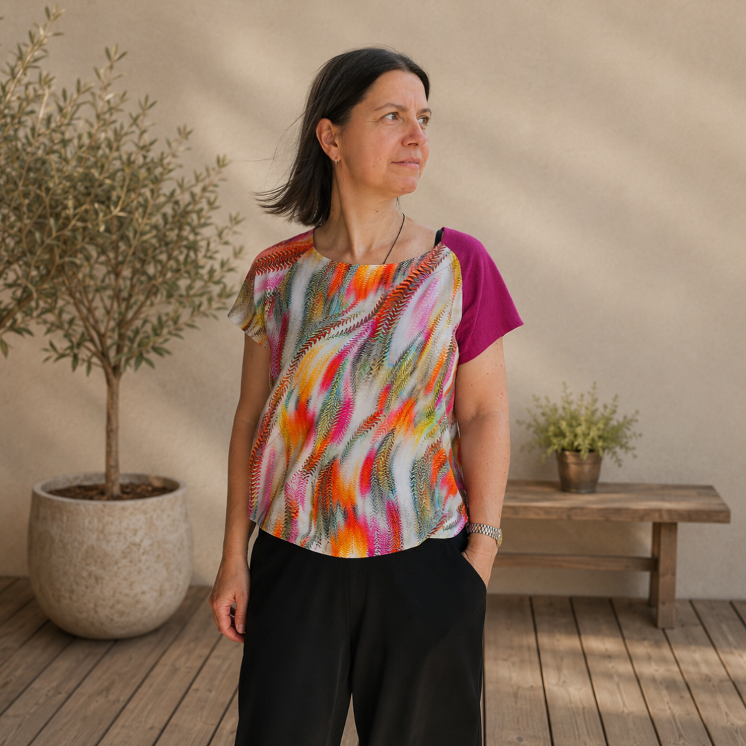 Schnittmuster  Avena Raglan Shirt / Pulli / Tunika mit Schlitz oder Gummizug