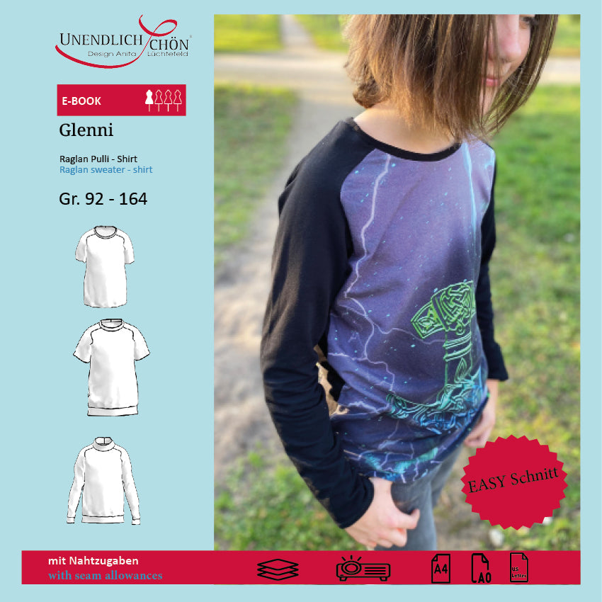 Pull raglan enfant coupe Glenni