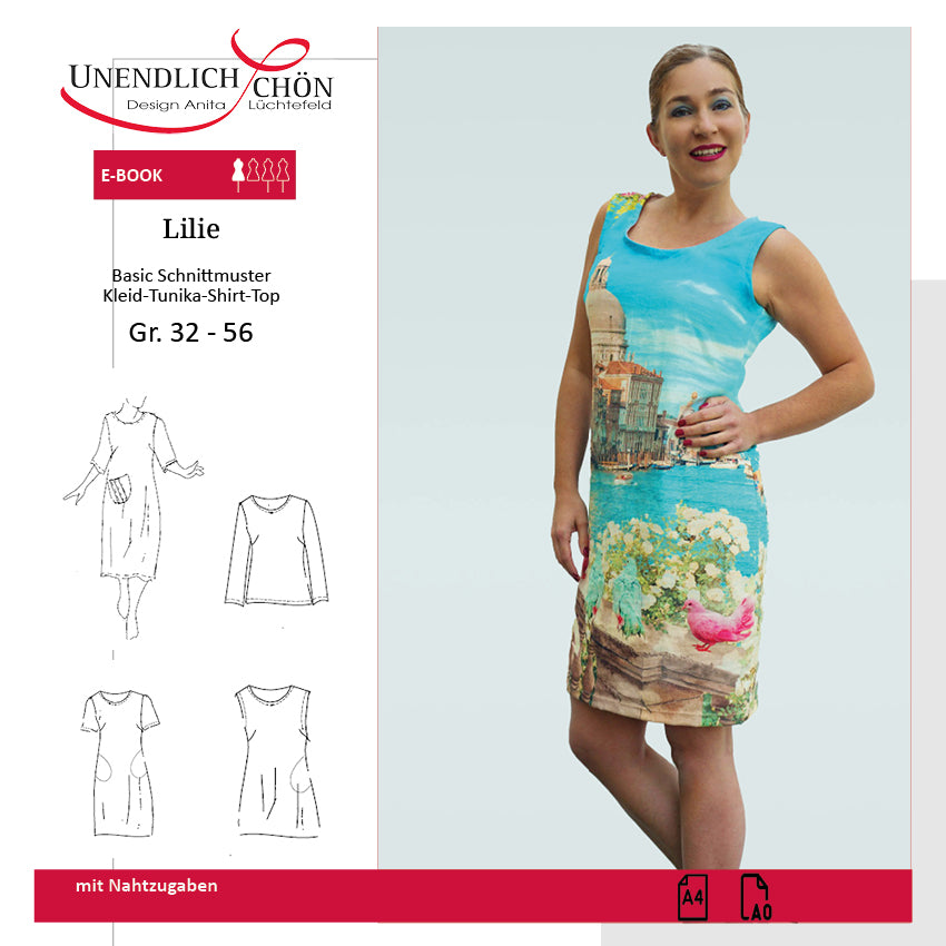 Lilie Basic Kleider- Shirt Schnittmuster