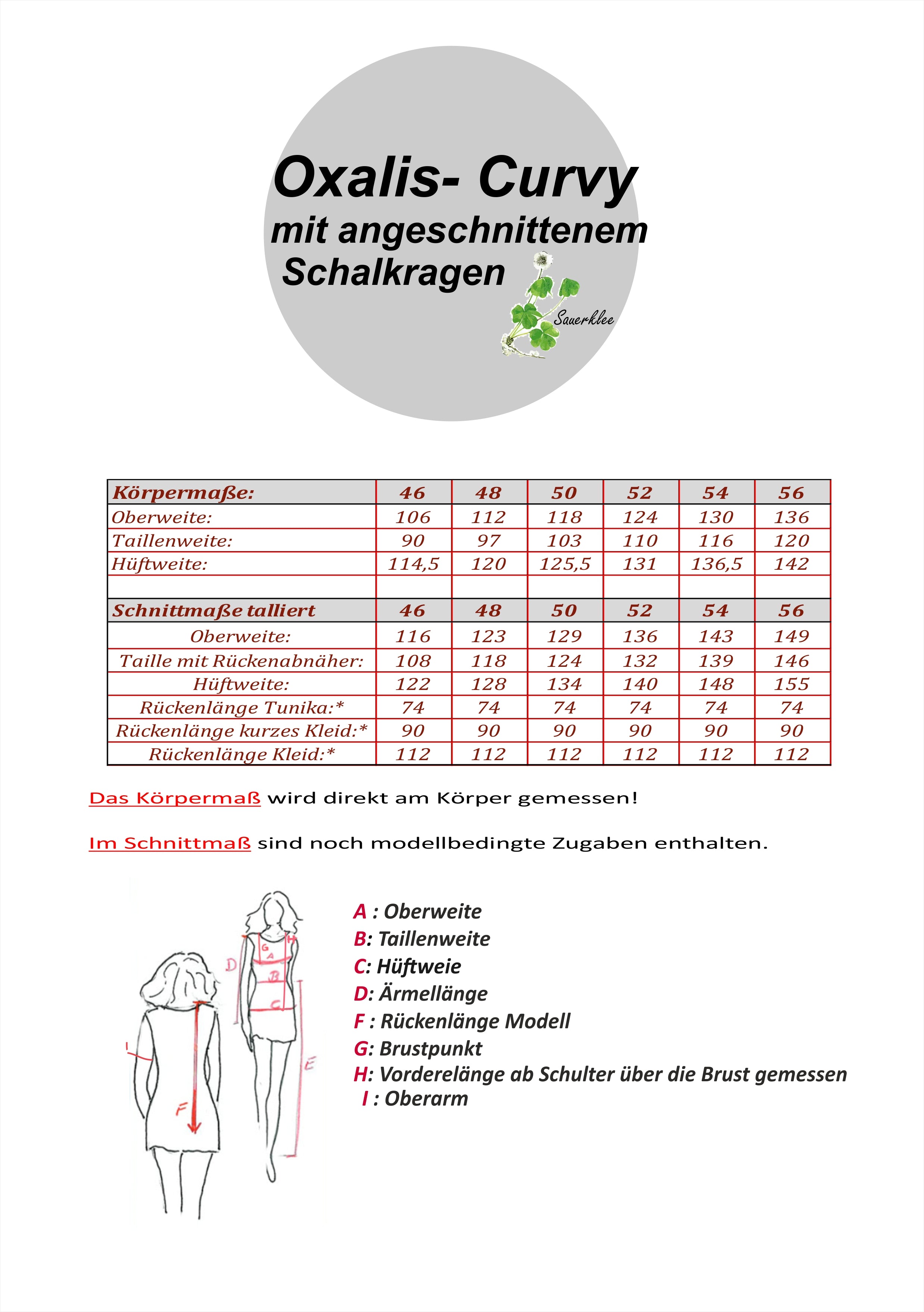 Oxalis ärmelloser Kleiderschnitt