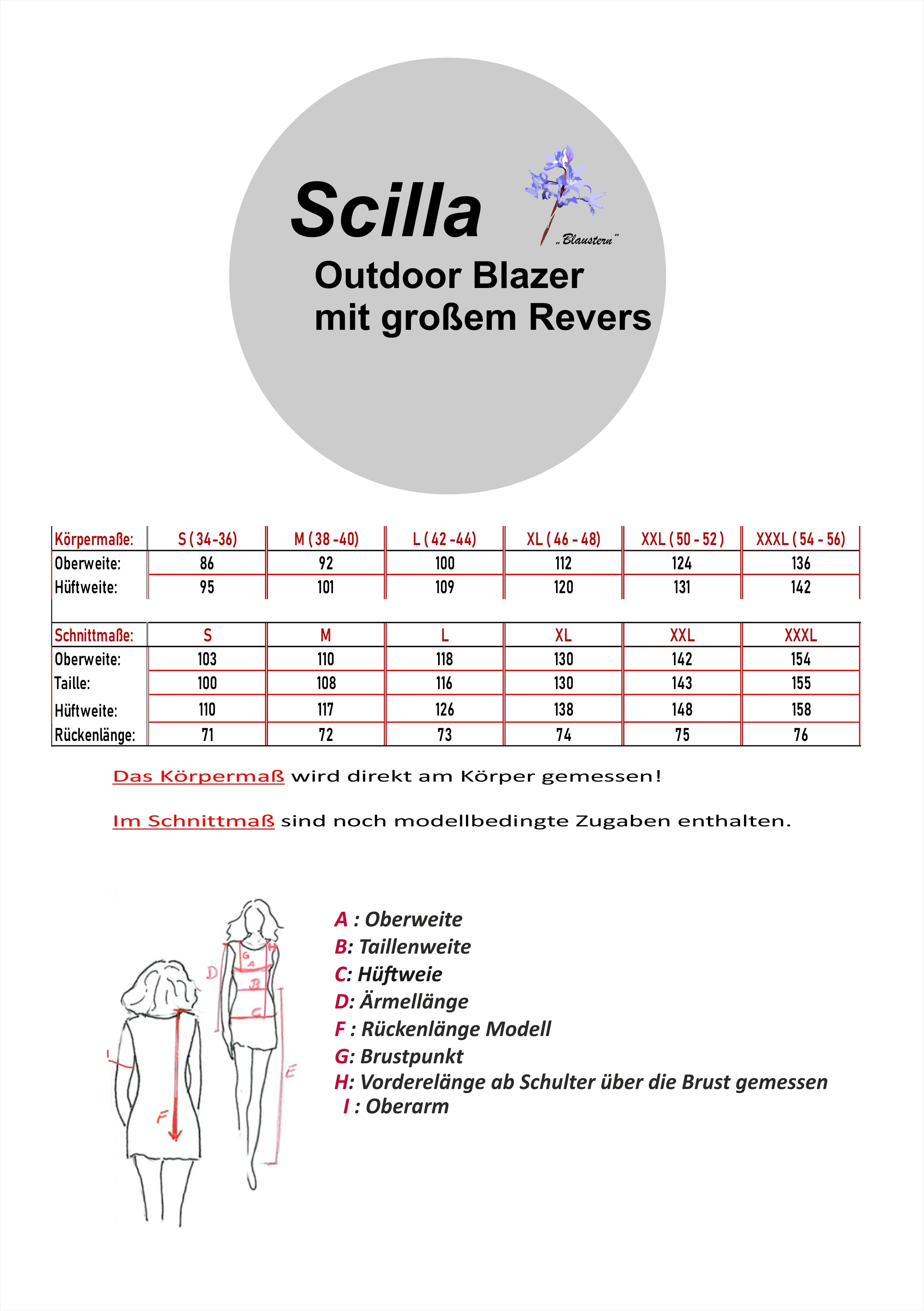 Scilla Outdoor Blazer mit großem Revers