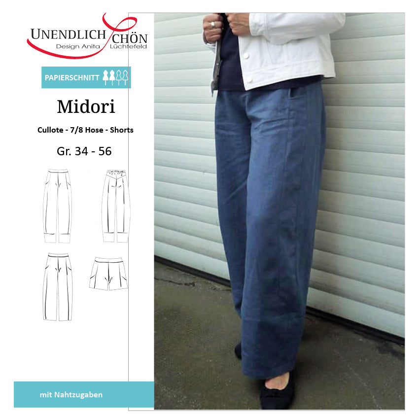 Pantalon jupe-culotte coupe Midori