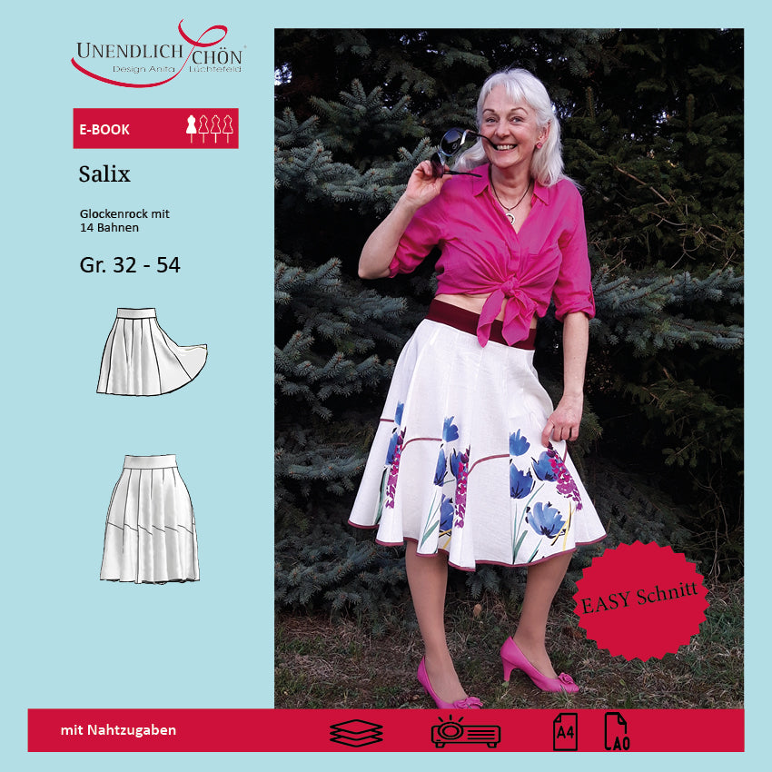 Salix panel skirt pattern