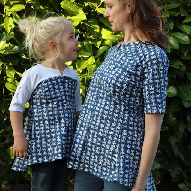 Patron de robe raglan mère-enfant gingembre