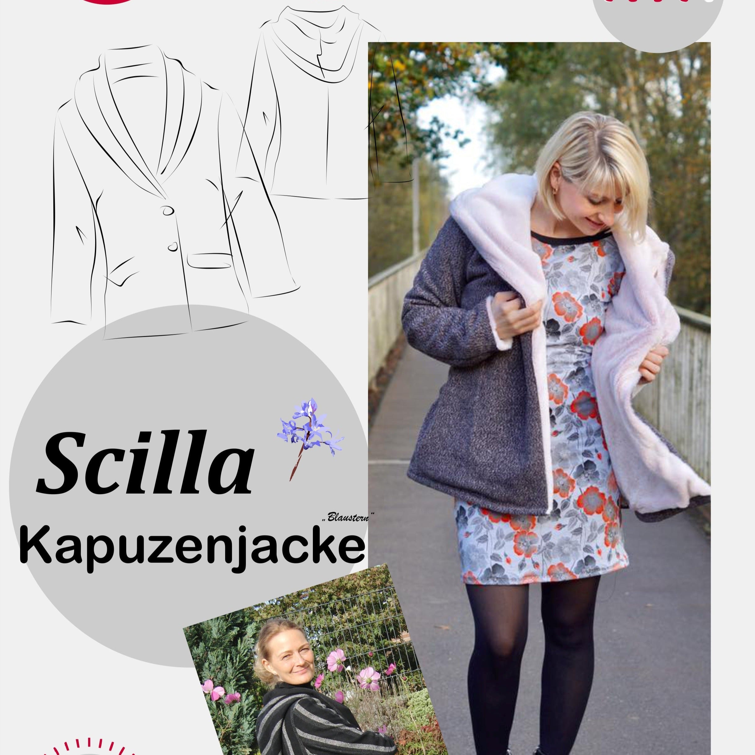 Schnittmuster Scilla Outdoor Jacke mit angeschnittener Kapuze