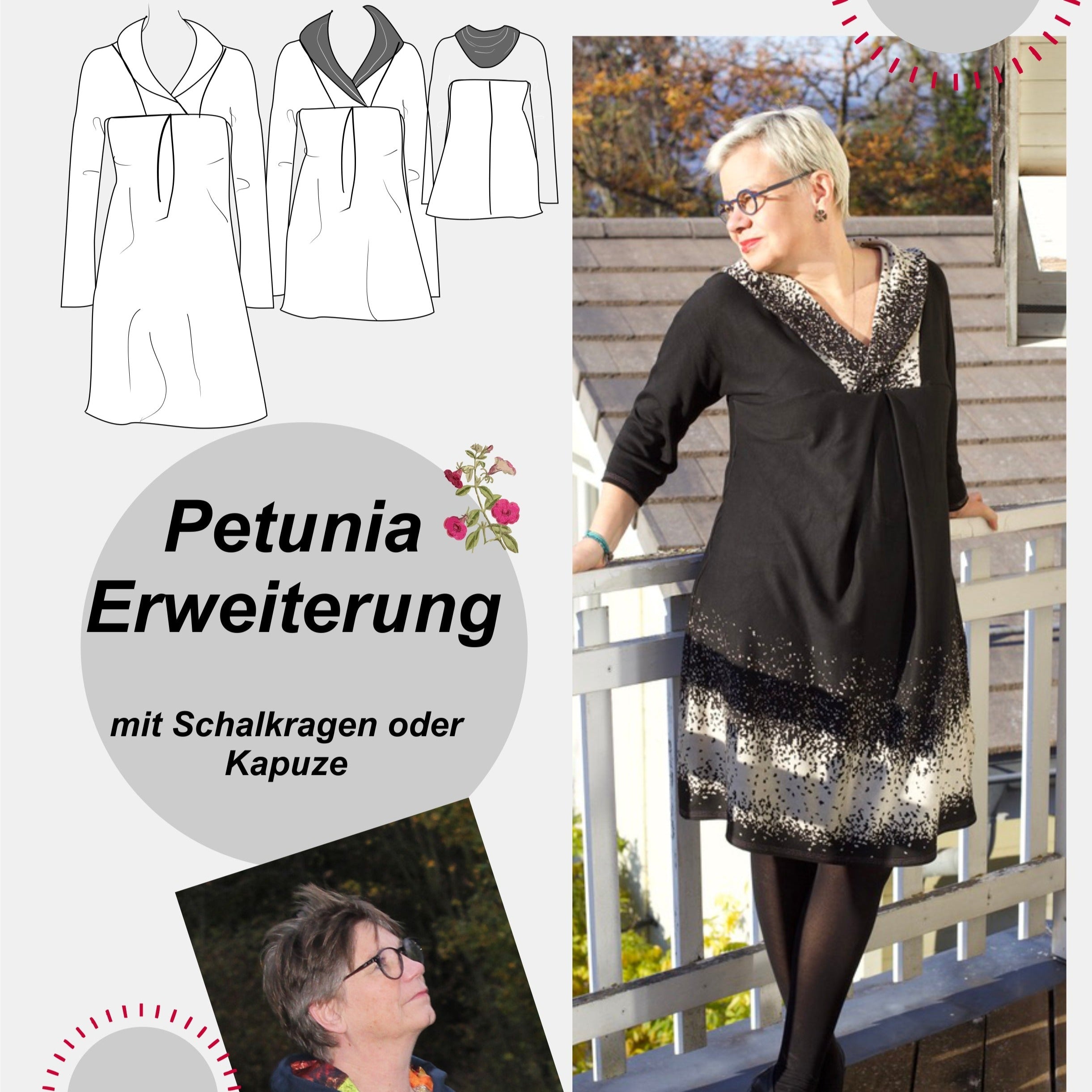 Petunia Add ON Hood and Shawl Collar 