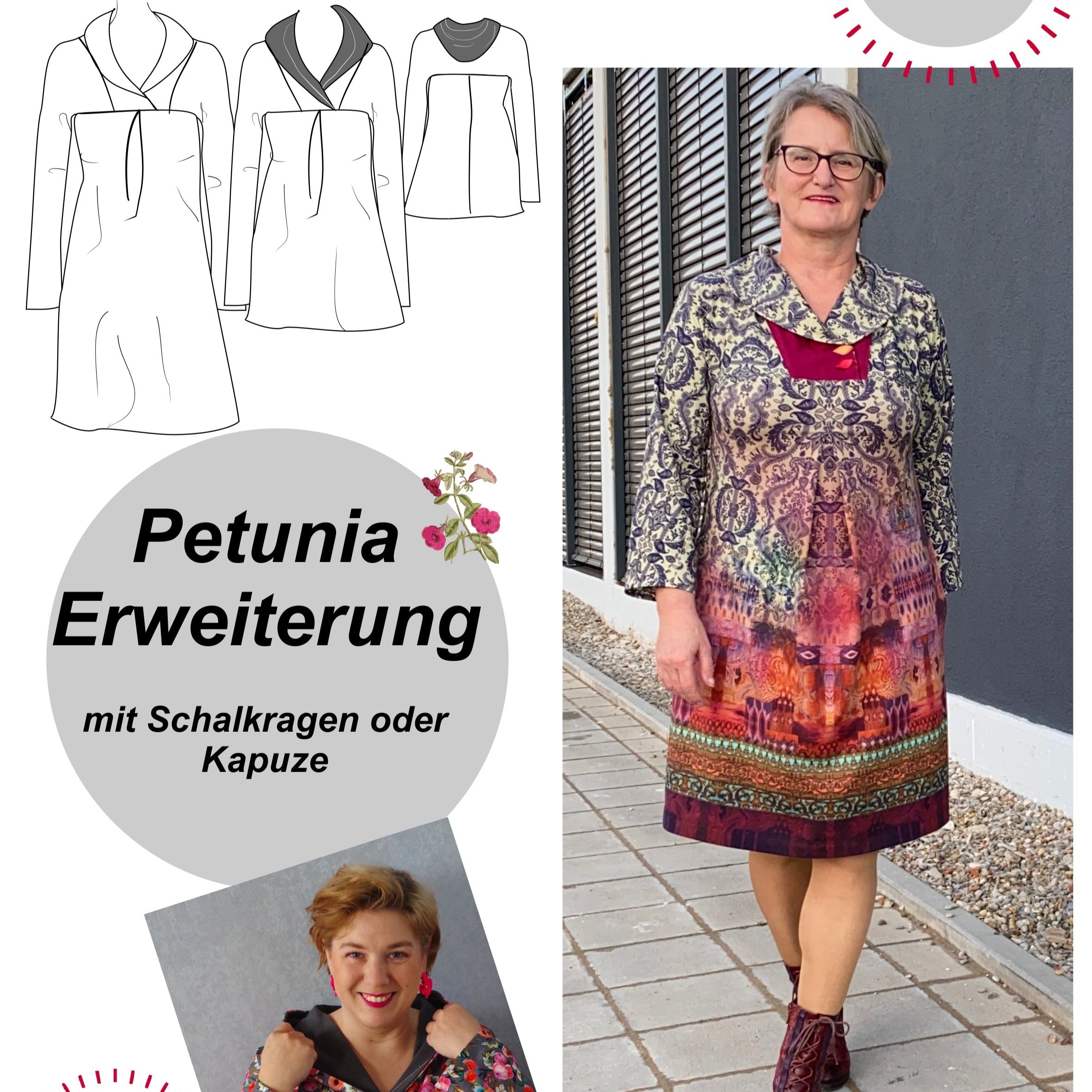 Petunia Add ON Kapuze und Schalkragen