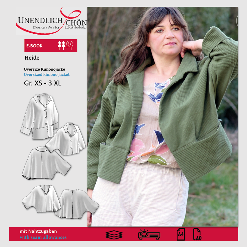 Schnittmuster leichte Sommer Jacke Heide