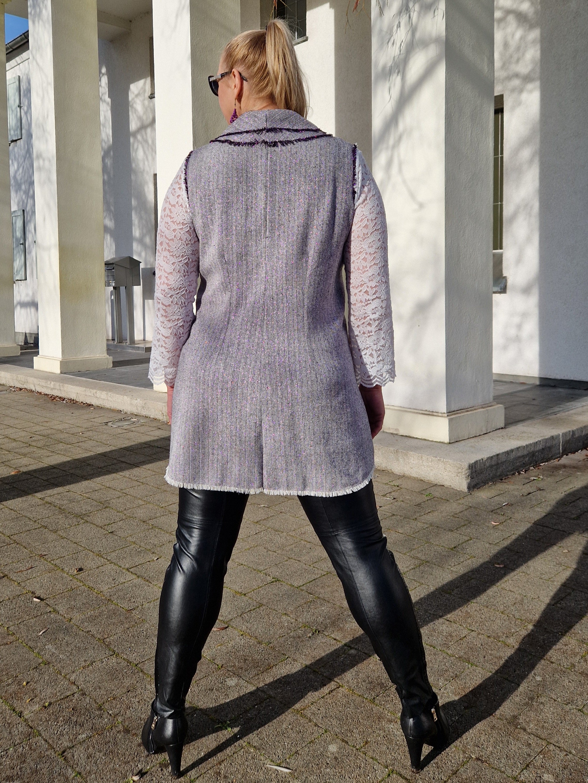 Schnittmuster Kalmia Weste mit doppeltem Wellen-Schalkragen