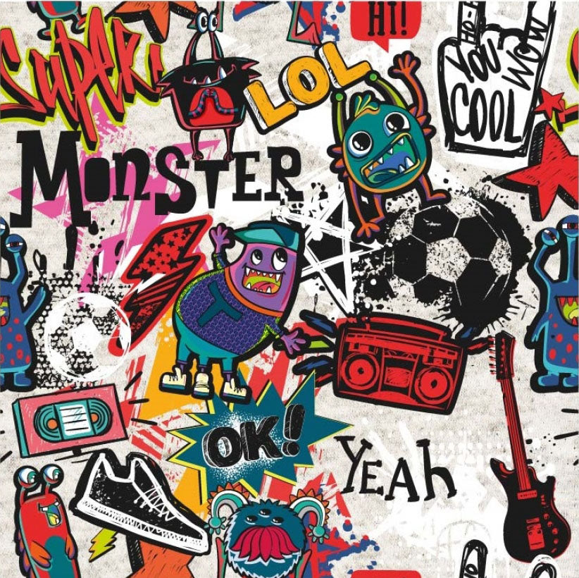 Comic Monster Baumwolljersey