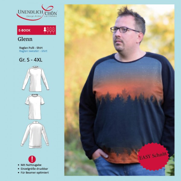 Easy men&#039;s raglan pullover shirt Glenn to download