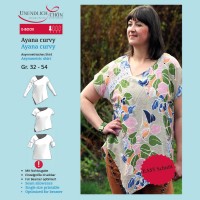  Ayana Curvy Asymmetric Blouse Pattern available for download