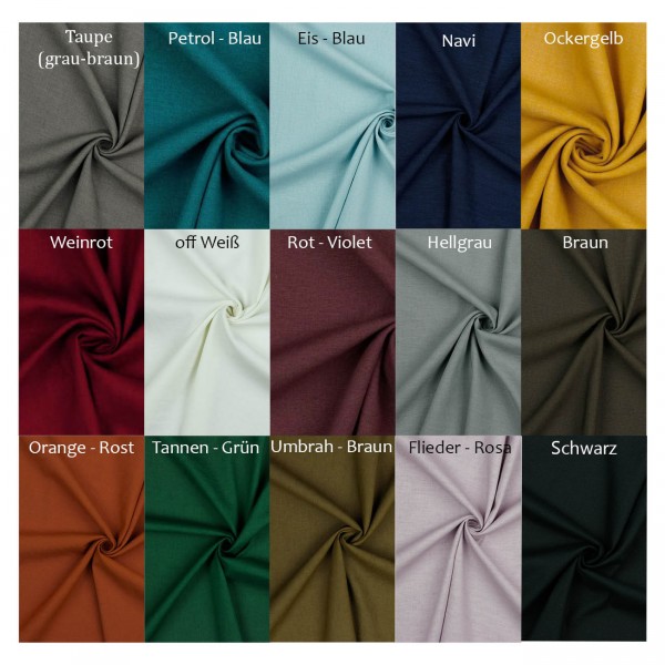 SORONA plain linen in many colors