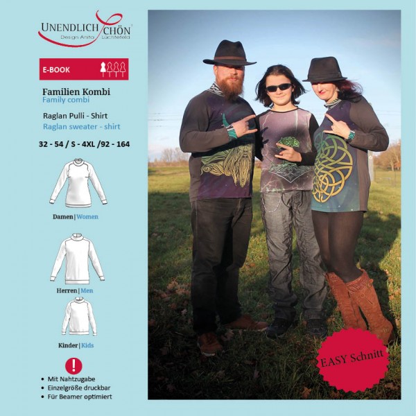 Easy family and combination raglan sweater shirt download
